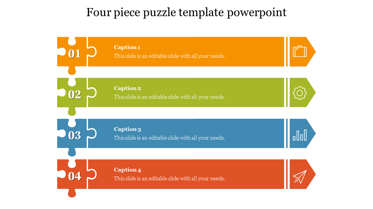 4 piece puzzle template powerpoint